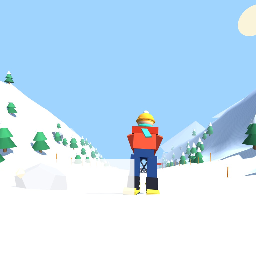 Alpine Ski 3D karlı pistte kayak yarışı oyunu