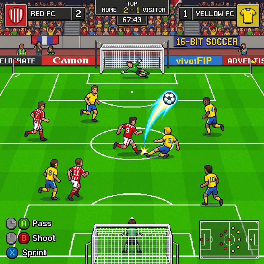 Retro Futbol Pro 11v11 futbol maçı oyunu